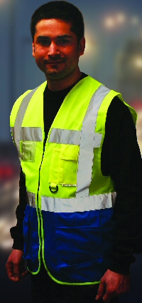 Yellow & Blue Executive High Visibility Waistcoats