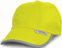 High visibility baseball cap / hat - YELLOW / REFLECTIVE
