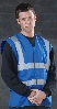 High visibility waistcoat X-LARGE ADULT **BLUE**