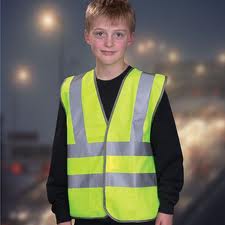 High visibility waistcoats for children and adults. Can be personalised with your logo. 