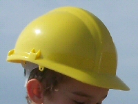safety helmets / hard hats - fit children from age approx 5 upwards. safety helmets are available from stock in yellow and white. other colours of children's safety helmets can be specially ordered - blue safety helmets, orange safety helmets, green hard hats, red safety helments. click here to buy online