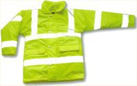 Children's high visibility coats (high visibility parkas for kids - coats high visibility for children - kid's high visibility jackets). 