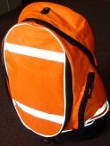 High visibility rucksacks and other bags. 
