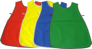 Waterproof aprons for children - tabards style machine washable aprons - washable tabards